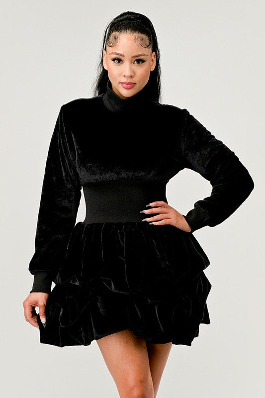 Merry Go Around Ruffle long sleeve dress