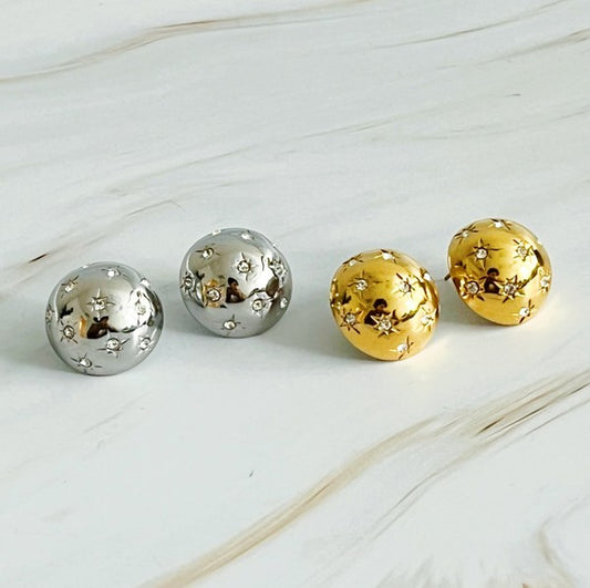 Starlight Sphere Stud Earrings