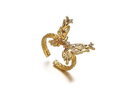 Butterfly Retro Adjustable Ring