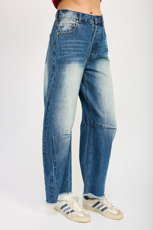 MEDIUM WASH HORSESHOE JEANS