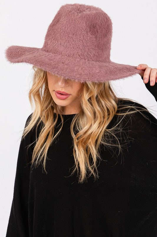 Fuzzy Winter Fedora Hat