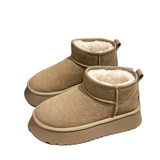 Fleece Lined Chunky Platform Mini Boots